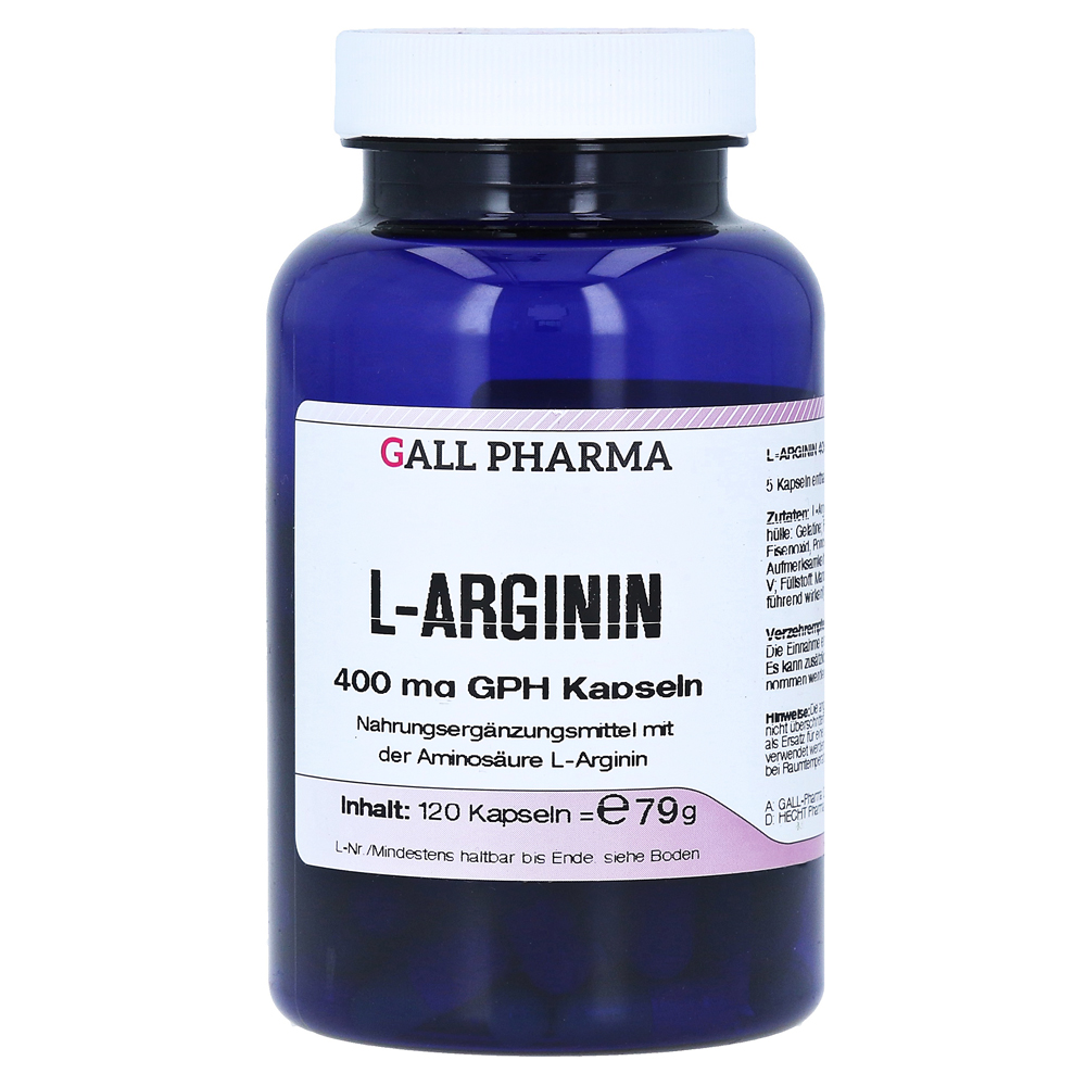 arginin 400 mg kapseln 120 stück online bestellen - medpex
