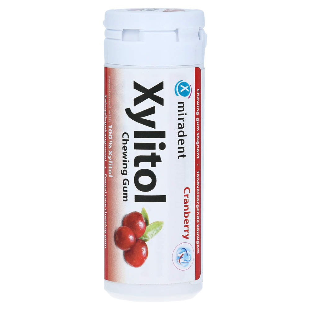miradent zahnpflegekaugummi xylitol cranberry 30 stück online