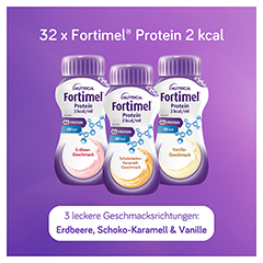 FORTIMEL Protein 2 kcal Mischkarton Trinknahrung 32x200 Milliliter - Info 1