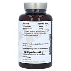 COPRINUS EXTRAKT 500 mg Kapseln 100 Stck - Linke Seite