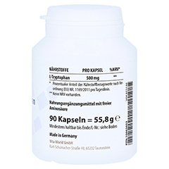 L-TRYPTOPHAN 500 mg Kapseln 90 Stück - Linke Seite