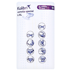 KOLIBRI comslip premium special L/XL 120-170 cm 4x28 Stck - Rechte Seite