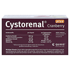 Cystorenal Cranberry plus Kapseln 120 Stck - Unterseite