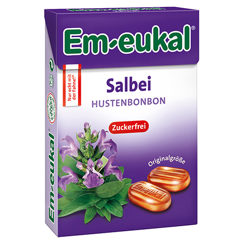 EM-EUKAL Bonbons Salbei zuckerfrei Box 50 Gramm