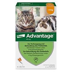 ADVANTAGE 40 mg Lsung kleine Katzen/Zierkaninchen