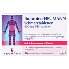 Ibuprofen Heumann Schmerztabletten 400mg 30 Stück N2 - Vorderseite