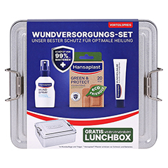 HANSAPLAST Wundversorgungs-Set Green & Protect Box 1 Stück - Vorderseite