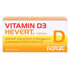 Vitamin D3 Hevert 100 Stück N3 - Vorderseite
