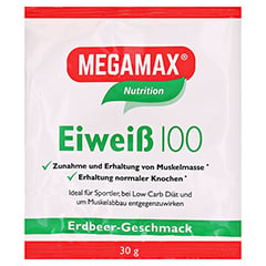 Eiweiss 100 Erdbeer Megamax Pulver 30 Gramm