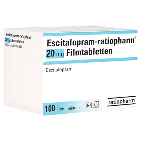 Escitalopram-ratiopharm 20mg 100 Stck N3
