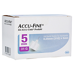 ACCU FINE sterile Nadeln f.Insulinpens 5 mm 31 G 100 Stück