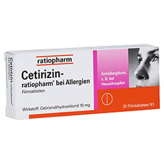 Cetirizin-ratiopharm bei Allergien 20 Stück N1