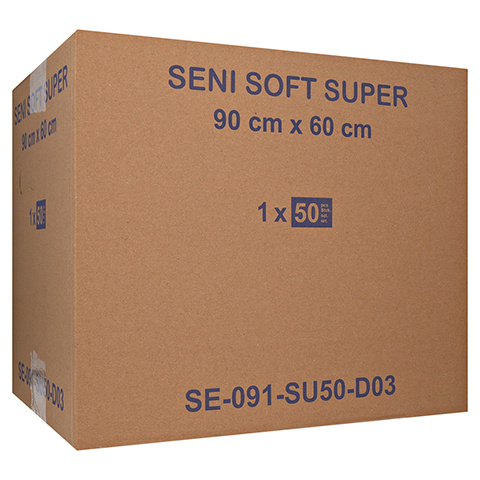 SENI Soft Super Bettschutzunterlage 90x60 cm 50 Stck