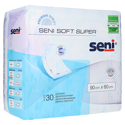 SENI Soft Super Bettschutzunterlage 90x60 cm 30 Stck