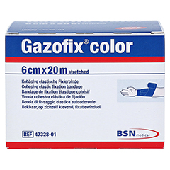 GAZOFIX color Fixierbinde kohsiv 6 cmx20 m blau 1 Stck - Vorderseite