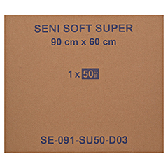 SENI Soft Super Bettschutzunterlage 90x60 cm 50 Stck - Vorderseite