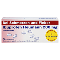 IBUPROFEN Heumann 200 mg Filmtabletten 50 Stck N3 - Vorderseite