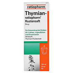 THYMIAN-ratiopharm Hustensaft 100 Milliliter N2 - Vorderseite