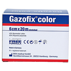 GAZOFIX color Fixierbinde kohsiv 6 cmx20 m blau 1 Stck - Linke Seite