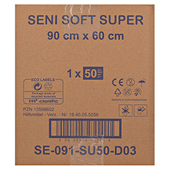 SENI Soft Super Bettschutzunterlage 90x60 cm 50 Stck - Rechte Seite