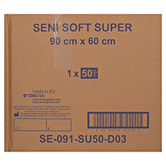 SENI Soft Super Bettschutzunterlage 90x60 cm 50 Stck - Rckseite