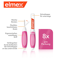 ELMEX Interdentalbrsten ISO Gr.0 0,4 mm rosa 8 Stck - Info 1
