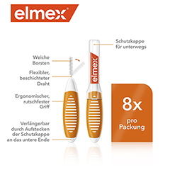 ELMEX Interdentalbrsten ISO Gr.1 0,45 mm orange 8 Stck - Info 1