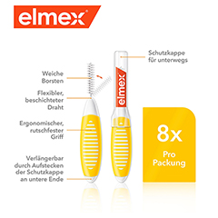 ELMEX Interdentalbrsten ISO Gr.4 0,7 mm gelb 8 Stck - Info 1