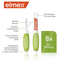 ELMEX Interdentalbrsten ISO Gr.5 0,8 mm grn 8 Stck - Info 1
