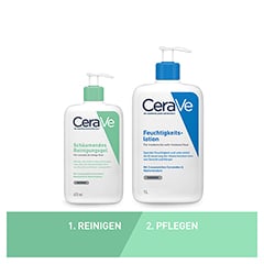 CERAVE schumendes Reinigungsgel + gratis CeraVe Feuchtigkeitssp. Reinigl 15 ml 473 Milliliter - Info 3