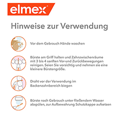 ELMEX Interdentalbrsten ISO Gr.4 0,7 mm gelb 8 Stck - Info 3