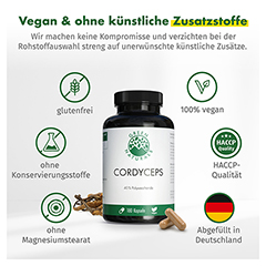 GREEN NATURALS Cordyceps sinensis Kapseln 180 Stück - Info 6