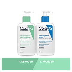 CERAVE schumendes Reinigungsgel + gratis CeraVe Feuchtigkeitssp. Reinigl 15 ml 236 Milliliter - Info 7