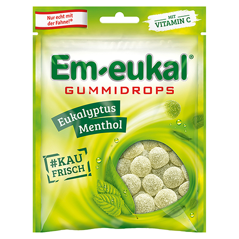Em-eukal Gummidrops Eukalyptus-Menthol zuckerhaltig 90 Gramm