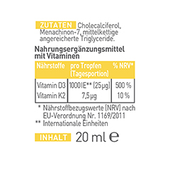 N1 Vitamin D3+K2 Tropfen 20 Milliliter - Info 7