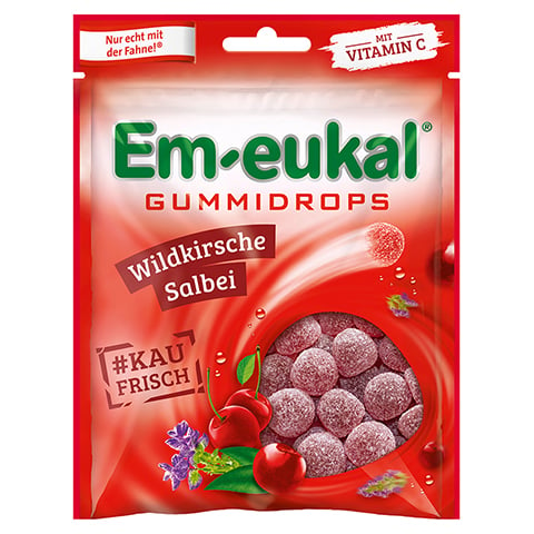 Em-eukal Gummidrops Wildkirsche-Salbei zuckerhaltig 90 Gramm