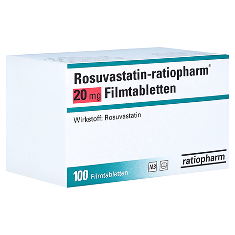 Rosuvastatin-ratiopharm 20mg 100 Stck N3