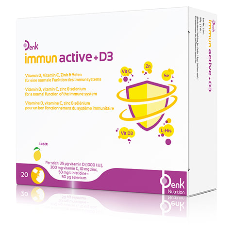 IMMUN ACTIVE+D3 Denk Pulver 20 Stck