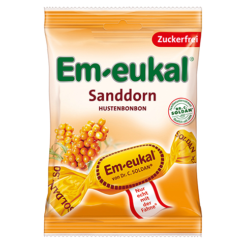 EM-EUKAL Bonbons Sanddorn zuckerfrei 75 Gramm