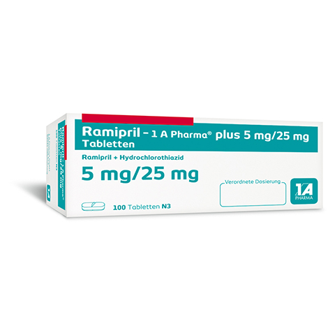 Ramipril-1A Pharma plus 5mg/25mg 100 Stück N3