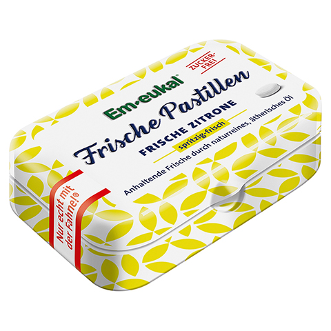 EM-EUKAL Frische Pastillen Zitrone zuckerfrei 20 Gramm