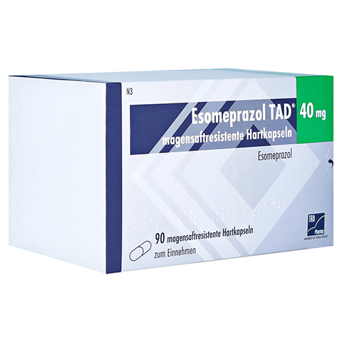 ESOMEPRAZOL TAD 40 mg magensaftresist.Hartkapseln 90 Stck N3