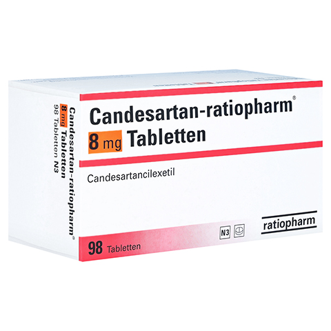 Candesartan-ratiopharm 8mg 98 Stck N3