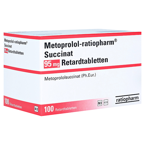Metoprolol-ratiopharm Succinat 95mg 100 Stck N3