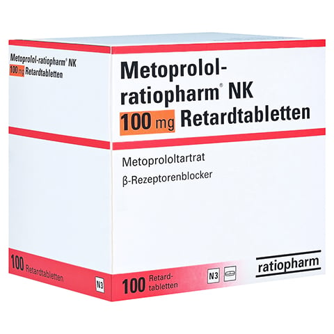 Metoprolol-ratiopharm NK 100mg 100 Stck N3