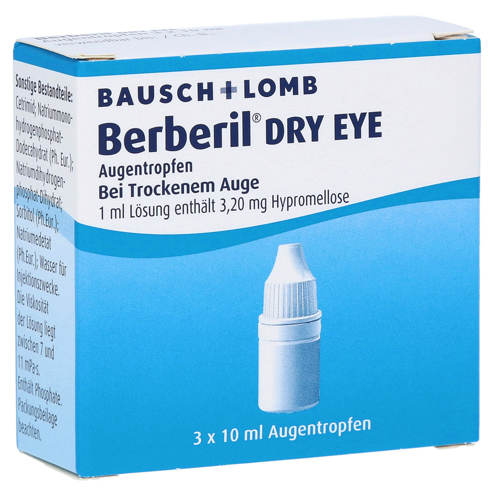 Berberil Dry Eye Augentropfen Augentropfen 3x10 Milliliter