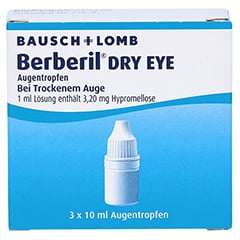 Berberil Dry Eye Augentropfen 3x10 Milliliter N3 - Vorderseite