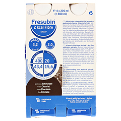 FRESUBIN 2 kcal Fibre DRINK Schokolade Trinkfl. 4x200 Milliliter - Vorderseite
