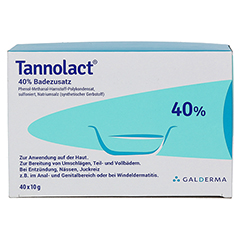 Tannolact 40% Badezusatz Beutel 40x10 Gramm - Vorderseite