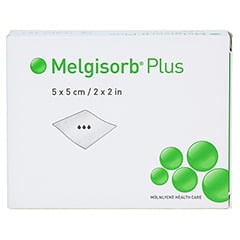 MELGISORB Plus Alginat Verband 5x5 cm steril 10 Stück - Vorderseite